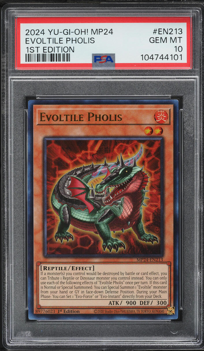 2024 Yu-Gi-Oh! MP24 1st Edition Evoltile Pholis #MP24-EN213 PSA 10 GEM MINT