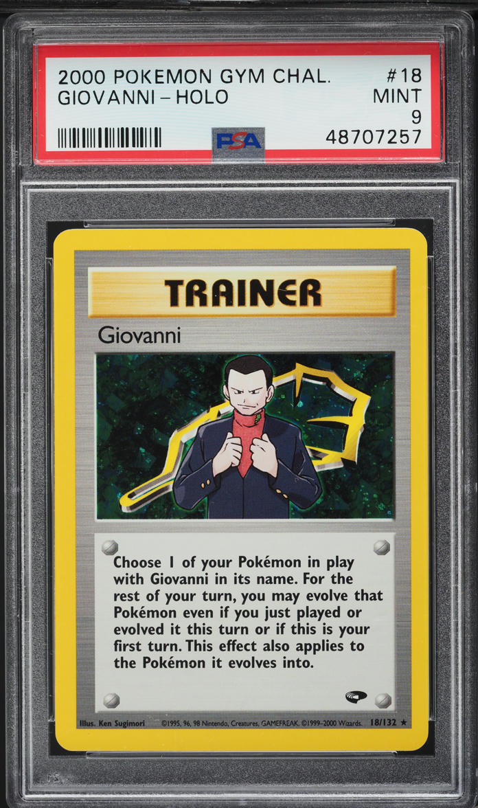 2000 Pokemon Gym Challenge Holo Giovanni #18 PSA 9 MINT