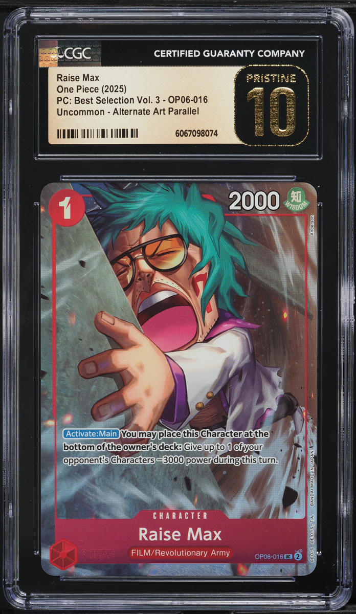 2025 One Piece Premium Best Selection Vol. 3 Alt Art Raise Max CGC 10 PRISTINE