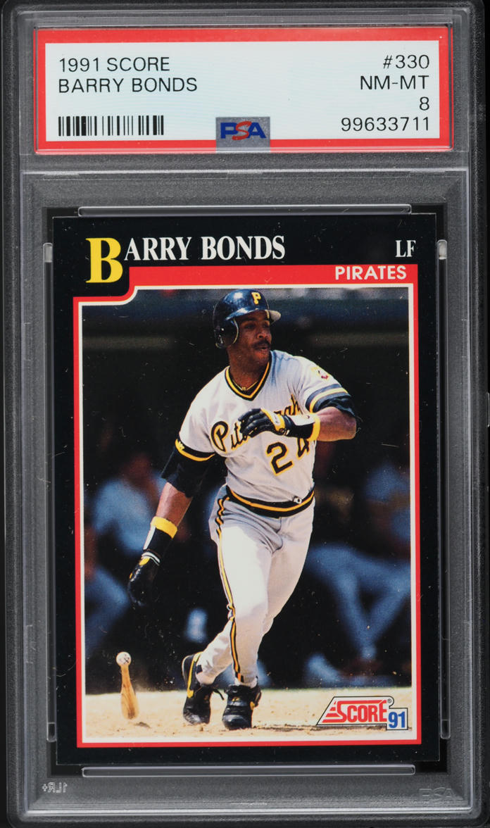 1991 Score Barry Bonds #330 PSA 8 NM-MT