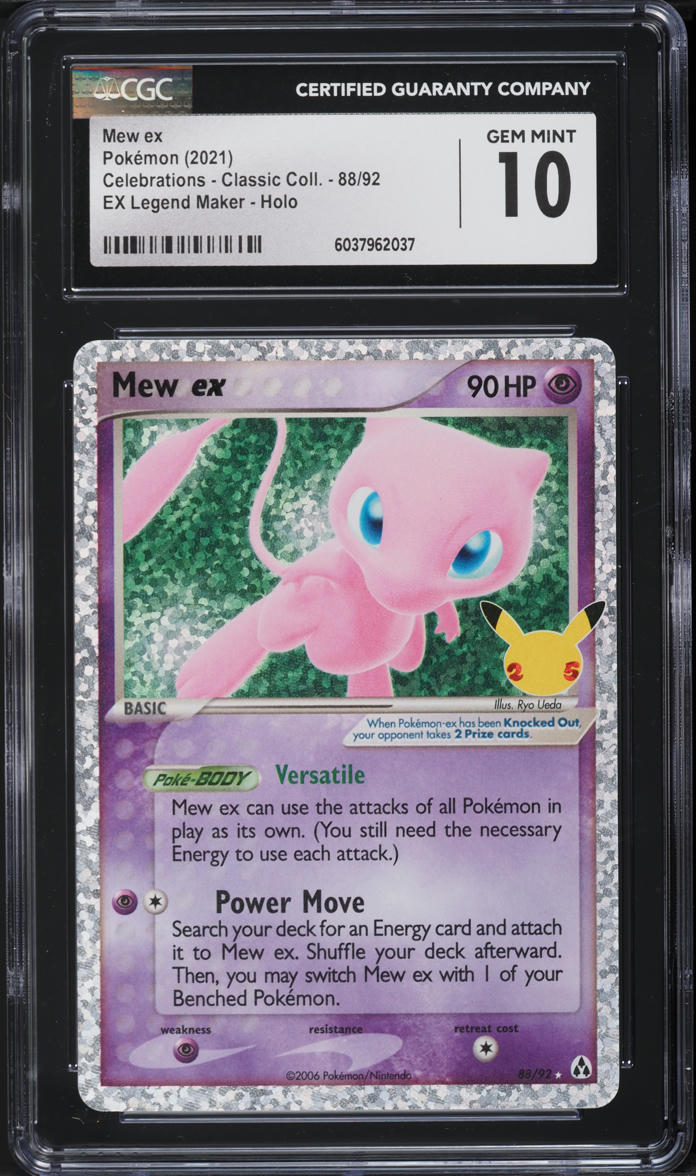 2021 Pokemon SWSH Celebrations Classic Collection Holo Mew ex #88 CGC 10 GEM