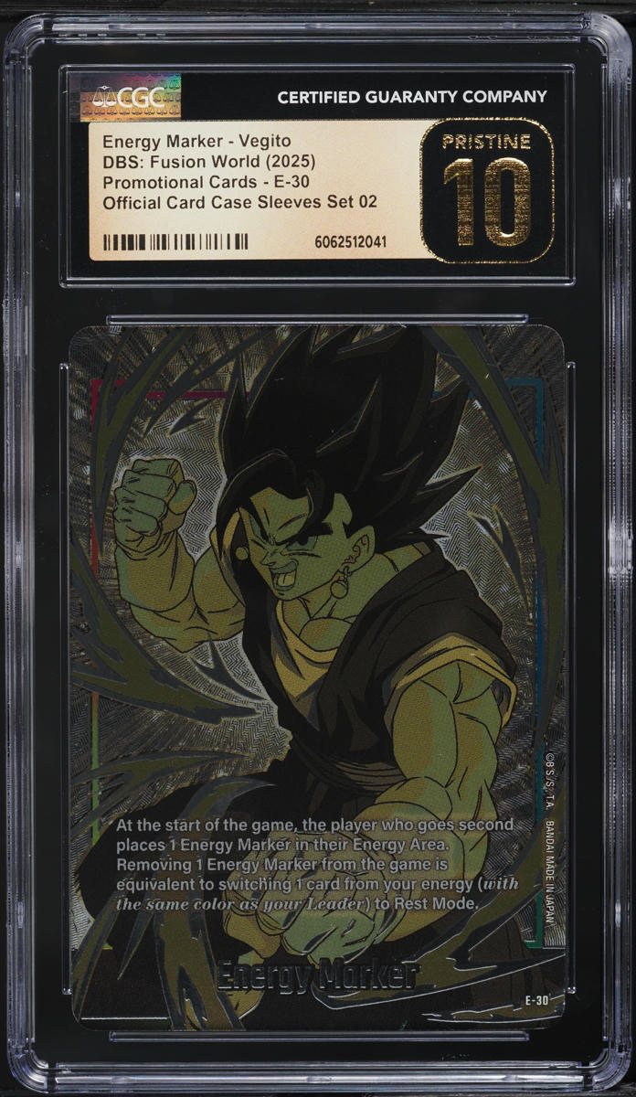 2025 Dragon Ball S Fusion World Promo Case Sleeves 2 Energy Marker Vegito CGC 10