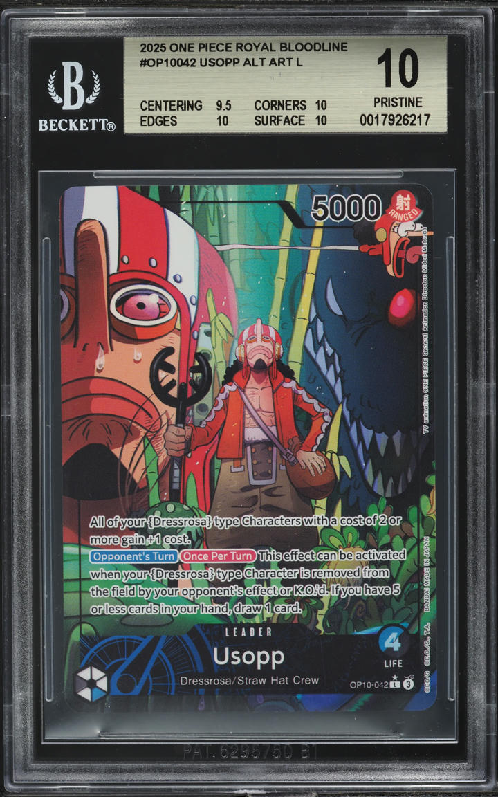 2025 One Piece Royal Bloodline Alt Art Usopp #OP10042 BGS 10 PRISTINE