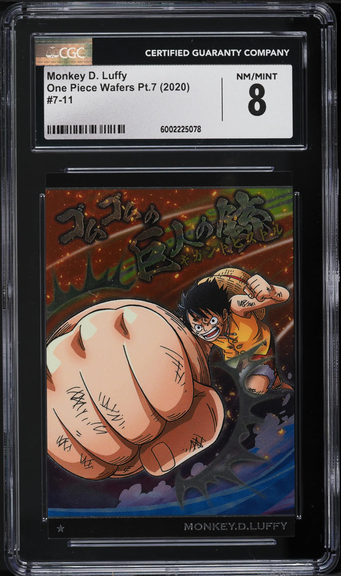 2020 One Piece Wafers Japanese Part 7 Monkey D. Luffy #7-11 CGC 8 NM-MT