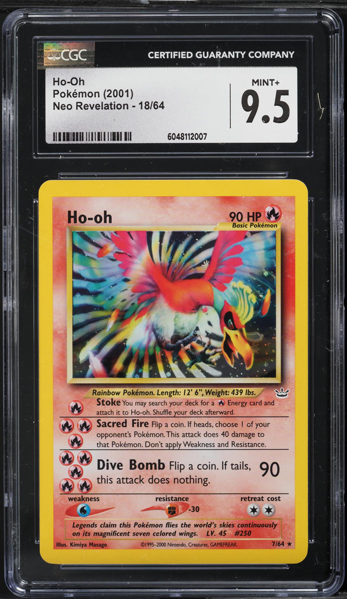 2001 Pokemon Neo Revelation Ho-Oh #7 CGC 9.5 MINT+