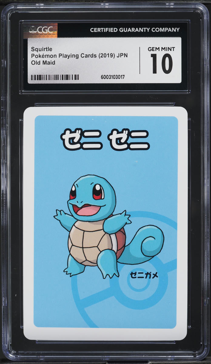 2019 Pokemon Japanese Playing Cards Old Maid Squirtle CGC 10 GEM MINT