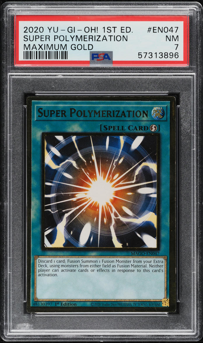 2020 Yu-Gi-Oh! Maximum Gold 1st Edition Super Polymerization #MAGO-EN047 PSA 7