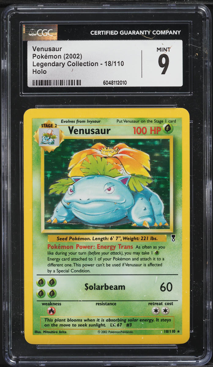 2002 Pokemon Legendary Collection Holo Venusaur #18 CGC 9 MINT
