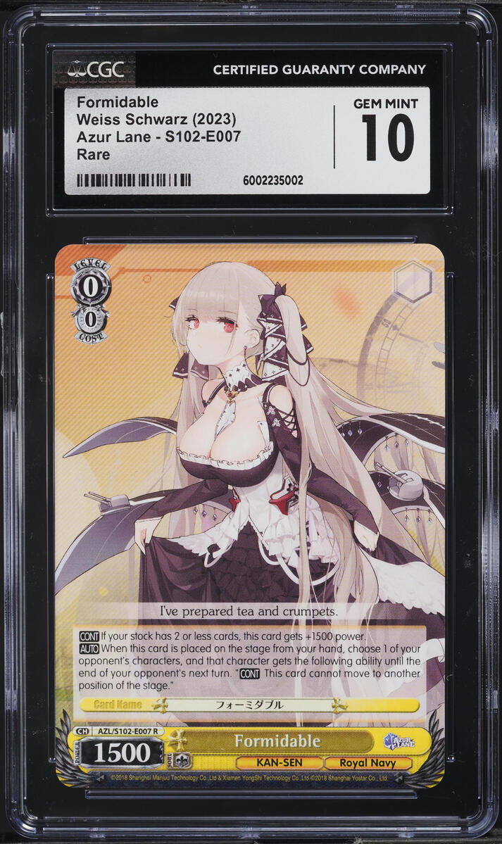 2023 Weiss Schwarz Azur Lane Formidable #S102-E007 CGC 10 GEM MINT