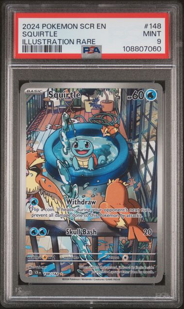 2024 Pokemon Stellar Crown IR Squirtle #148 PSA 9