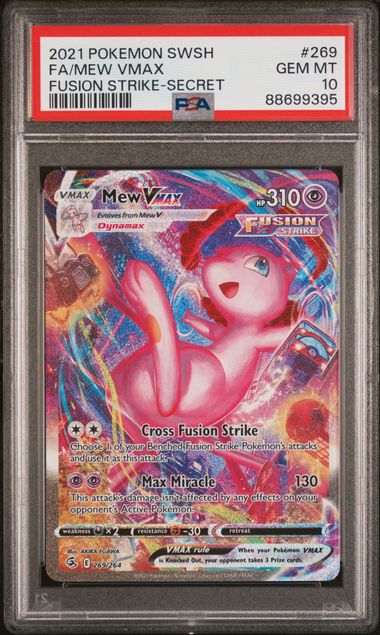 2021 Pokemon Sword and Shield Fusion Strike Mew Vmax #269 PSA 10