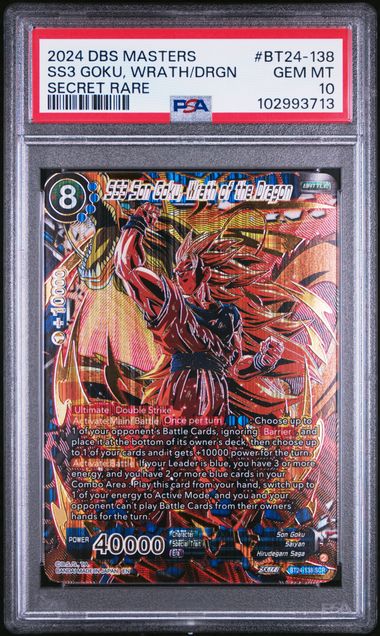 2024 Dragon Ball Super Masters Beyond SS3 Goku Wrath PSA 10