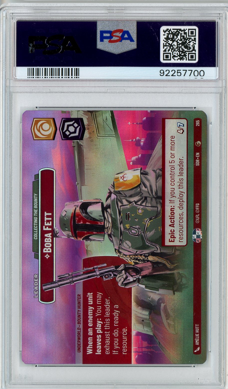 2024 Star Wars Unlimited Showcase Boba Fett #265 PSA 10