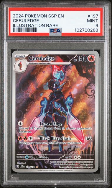 2024 Pokemon Surging Sparks Ceruledge #197 PSA 9