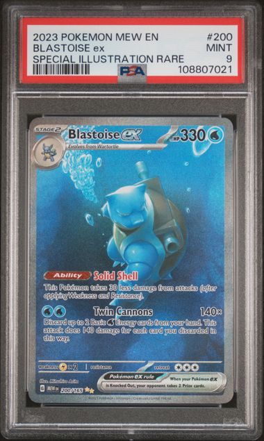 2023 Pokemon 151 SIR Blastoise Ex #200 PSA 9