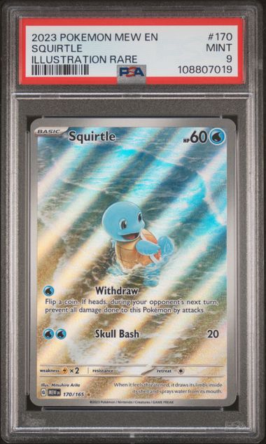 2023 Pokemon 151 IR Squirtle #170 PSA 9