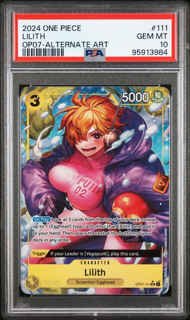 2024 One Piece 500 Years In the Future Alt Art Lilith #111 PSA 10