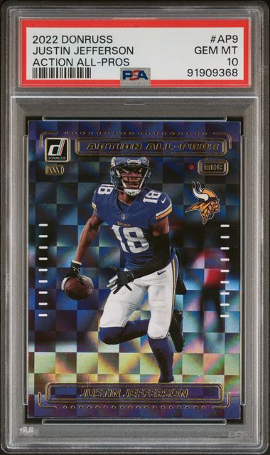 2022 Panini Donruss Action All-Pros Justin Jefferson #AP9 PSA 10