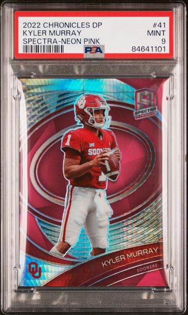 2022 Panini Chronicles Draft Picks Spectra Neon Pink /75 Kyler Murray #41 PSA 9