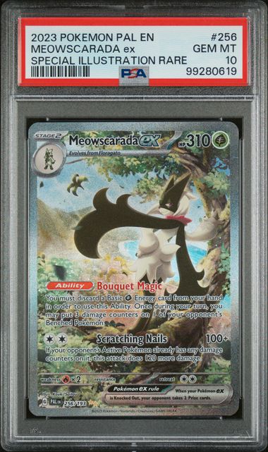 2023 Pokemon  Paldea Evolved Meowscarada ex #256 PSA 10