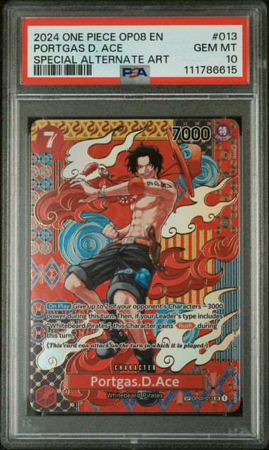 2024 One Piece Two Legends SP Alt Art Portgas D. Ace #13 PSA 10