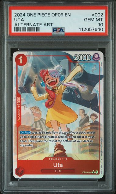 2024 One Piece Emperors In the New World Alt Art Uta #OP09002 PSA 10