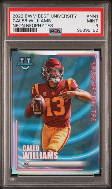 2022 Bowman's Best University Neon Neophytes Caleb Williams #NN1 PSA 9