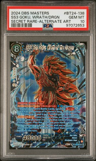 2024 Dragon Ball Super Beyond Generations Alt Art Ss3 Goku, Wrath/Drgn #BT24-138 PSA 10