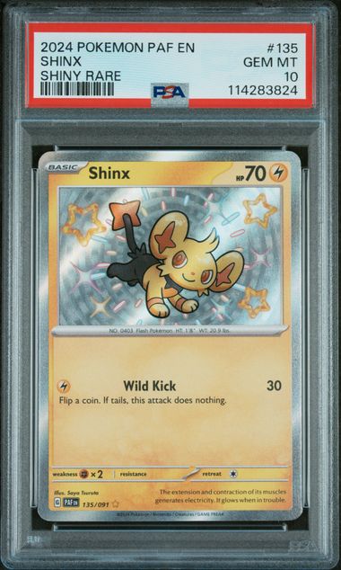 2024 Pokemon Paldean Fates Shinx #135 PSA 10