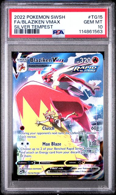 2022 Pokemon Silver Tempest Blaziken Vmax #TG15 PSA 10