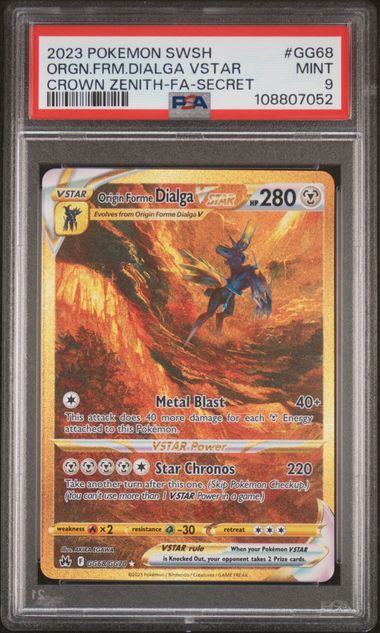 2023 Pokemon Crown Zenith Origin Forme Dialga Vstar #GG68 PSA 9