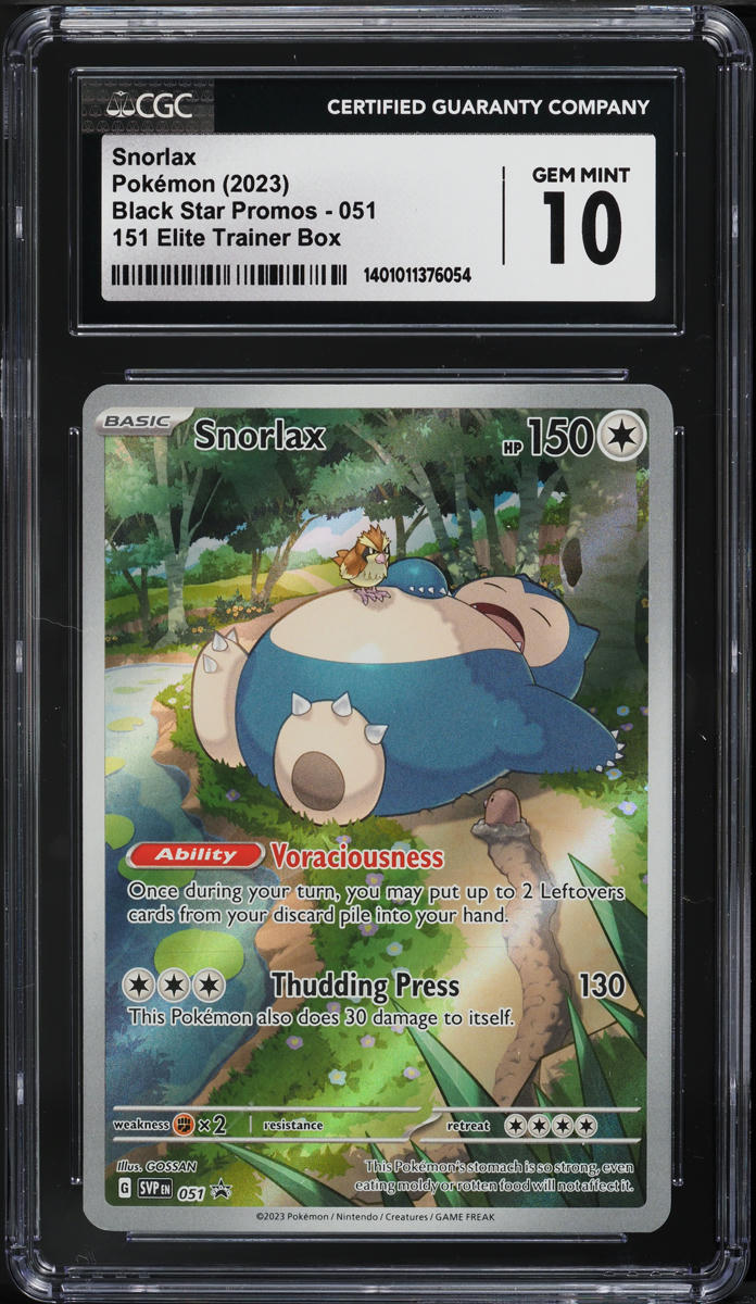 2023 Pokemon SV Black Star Promo 151 Elite Trainer Box Snorlax #51 CGC